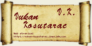 Vukan Košutarac vizit kartica